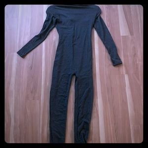 One piece charcoal jumpsuit
